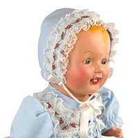 Vintage Blonde Baby Doll: 23" Moving Eyes, Crying Sound
