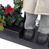 Vintage Animated Scrooge Tiny Tim Holiday Figure, Light Up, Moving