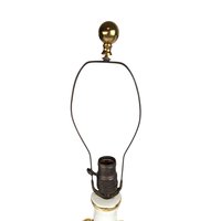 Vintage Floral Ceramic Table Lamp: Gold Accent Boudoir Lighting