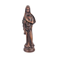 Vintage Madonna Figure, Wood Look Resin Sculpture, 13", Made in Japan, Religious Decor, Gift for Devotee