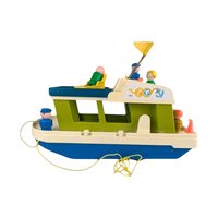 1970s Fisher-Price Happy Houseboat, Vintage Pull Toy, Boat Toy, Preschool Toy, Collectible Toy, Fisher-Price 985