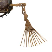 Vintage Wooden Bird Barrette: Boho Tribal Hair Clip