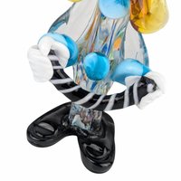 Vintage Art Glass Clown Figurine: Handmade Statue, Circus Decor