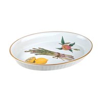 Vintage Royal Worcester Evesham Gold Baking Dish: 1961 English Porcelain Casserole
