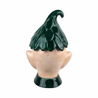 Vintage Pixie Elf Cookie Jar, Ceramic Cookie Jar, Christmas Cookie Jar, Holiday Decor, Kitchen Decor, Retro Elf, Pixie