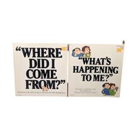 1975 Where Did I Come From and What's Happening to Me by Peter Mayle, Softcover, Set of 2, Children's Sex Education, Puberty Books, Vintage