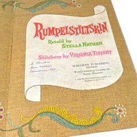 1968 Rumpelstiltskin Hardcover, Stella Nathan Retelling, Vintage Whitman Book, Illustrated Fairy Tale, Children's Story
