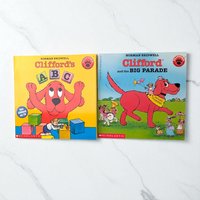 Vintage Clifford the Big Red Dog Book Set, 1980s Scholastic Softcover Pair, Children's ABC and Parade Stories