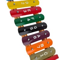 Vintage Taiyo Melody Xylophone, 8.5" Long, 3 Drumsticks, Music Sheet, Collectible Toy, Musical Instrument, Gift for Child