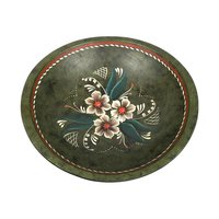Hand Painted Wooden Bowl, Decorative Bowl, Floral Design, Art Bowl, Centerpiece Bowl, Serving Bowl, Wooden Decor