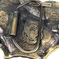Vintage 1982 Leaping Buck & Doe Belt Buckle | Hunting Belt Buckle | Wildlife Buckle | Gift for Hunter