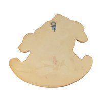 Vintage Frankie's Designs Bear on Rocking Horse Wall Hanging: Nursery Decor