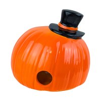 Vintage Halloween Jack O' Lantern Light, Ceramic Pumpkin, Light Up Decor, Retro Halloween, Collectible