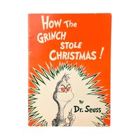 Vintage 1985 How the Grinch Stole Christmas Book, Dr. Seuss Softcover, Holiday Story, Gift for Children
