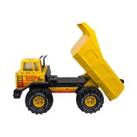 Vintage Yellow Tonka Turbo Diesel Dump Truck Toy, Classic Metal Truck for Collector, Kids Play, Construction Decor