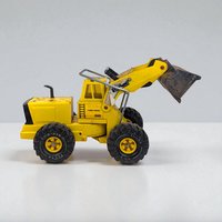 Vintage Yellow Tonka Turbo Diesel Front End Loader Toy, Classic Construction Vehicle, Collector Display, Kids Pretend Play