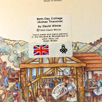1993 David Winter Cottage "Birthday Cottage" | with COA and Original Box | Vintage Collectible