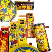 Vintage Metal Noisemakers, Party Favors, Children's Toys, Collectible Toys, Tin Noisemakers, Festive Decor, New Year's Eve, Birthday Party