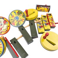 Vintage Metal Noisemakers, Party Favors, Children's Toys, Collectible Toys, Tin Noisemakers, Festive Decor, New Year's Eve, Birthday Party