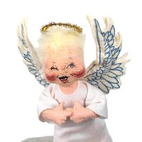 1993 Annalee Angel Figurine | Angel on Cloud | Collectible Doll | Christmas Decoration