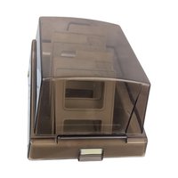 Vintage Eichner Floppy Diskette Storage Case: Smoked Lid, 4 Dividers