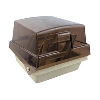 Vintage Eichner Floppy Diskette Storage Case: Smoked Lid, 4 Dividers