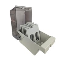 Vintage Amaray Floppy Disk Storage Box: Smoked Lid, 5 Dividers
