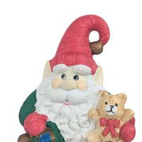 Vintage Ceramic Santa Elf Music Box: Plays Here Comes Santa Claus