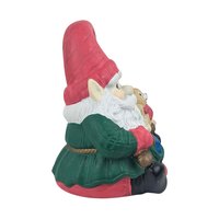 Vintage Ceramic Santa Elf Music Box: Plays Here Comes Santa Claus