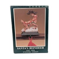 Vintage Cast Iron Reindeer Stocking Holder - Midwest of Cannon Falls Christmas Decor