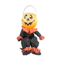 Vintage Halloween Pumpkin Man Candy Bowl Door Greeter: 24" Seated Decoration