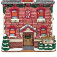 Geo Lefton Doctor's Office Light Up Village House - 1992 Vintage Christmas Decor