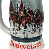 Vintage Budweiser Clydesdales 50th Anniversary Stein: Anheuser Busch Collectible
