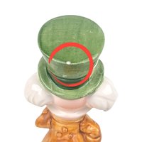 Vintage Disney Mad Hatter Figurine, Alice in Wonderland Porcelain Character Figure, Small Ceramic Statue, Disneyana Collector Gift