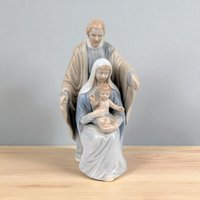 Vintage Roman Porcelain Holy Family Figurine, Religious Home Decor, 5.5" Tall