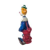 Vintage Paper Mache Clown Figurine, 12 Inch Clown, Handmade Clown, Collectible Clown, Circus Decor, Whimsical Decor
