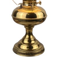 Antique Brass Hurricane Lamp, 21" Electric Lamp, Converted Oil Lamp, Vintage Home Decor, Victorian Lighting, Floral Shade