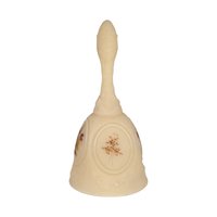Vintage Fenton Chocolate Rose Cameo Satin Glass Bell, Handpainted Pam Bibbee, Collectible Fenton Glass, Gift for Fenton Collector