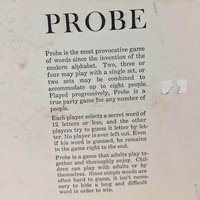 1964 Parker Brothers Probe Game, Vintage Word Game, Complete with Instructions, Family Game Night, Collectible Board Game