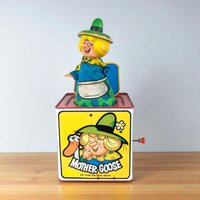 1971 Mattel Mother Goose Jack-in-the-Box, Vintage Toy, Working Musical Toy, Nursery Decor, Collectible Toy