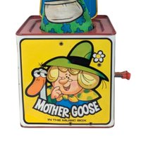 1971 Mattel Mother Goose Jack-in-the-Box, Vintage Toy, Working Musical Toy, Nursery Decor, Collectible Toy