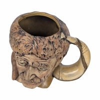 1976 Davy Crockett Ceramic Mug, American Frontier Collectible, Coonskin Cap Portrait Mug