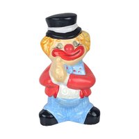 Vintage Ceramic Clown Piggy Bank, Circus Decor, Whimsical Coin Holder Gift