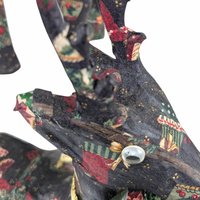 Vintage Paper Mache Reindeer Pair Holiday Figurines Christmas Mantel Decor Gift for Collector