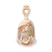 Vintage Homco Nativity Set, Ceramic Christmas Plate and Bell, Religious Holiday Decor, Gift for Christian