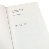 Sir Thomas Wyatt The Complete Poems Vintage 1981 Hardcover, English Poetry Book with Dust Jacket, Tudor Period Literature, Classic Library