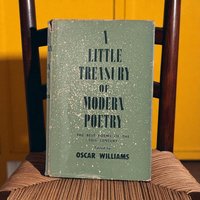 Vintage 1946 A Little Treasury of Modern Poetry, Oscar Williams Hardcover, 20th Century Poems Anthology, Classic Scribner's Book Decor