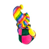 Vintage Rainbow Clown Doll: Sleepy Eyes, Whimsical Decor