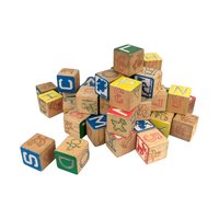 Vintage 1970s Walt Disney Wood Blocks: Playskool Mickey Mouse Educational Toy