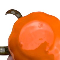 Vintage Ceramic Pumpkin Punch Bowl Set: Tureen, Ladle & 7 Cups - Fall Decor